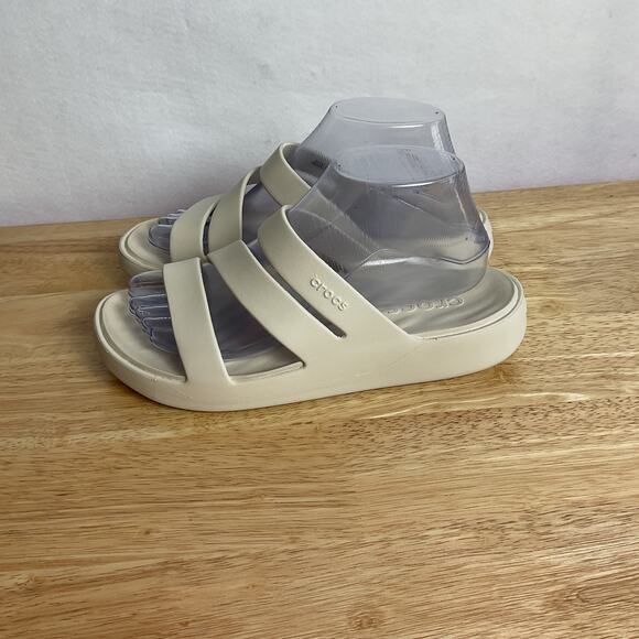 Crocs Womens Getaway Strappy Sandals Ivory Crush Womens size 8 - Picture 5 of 11